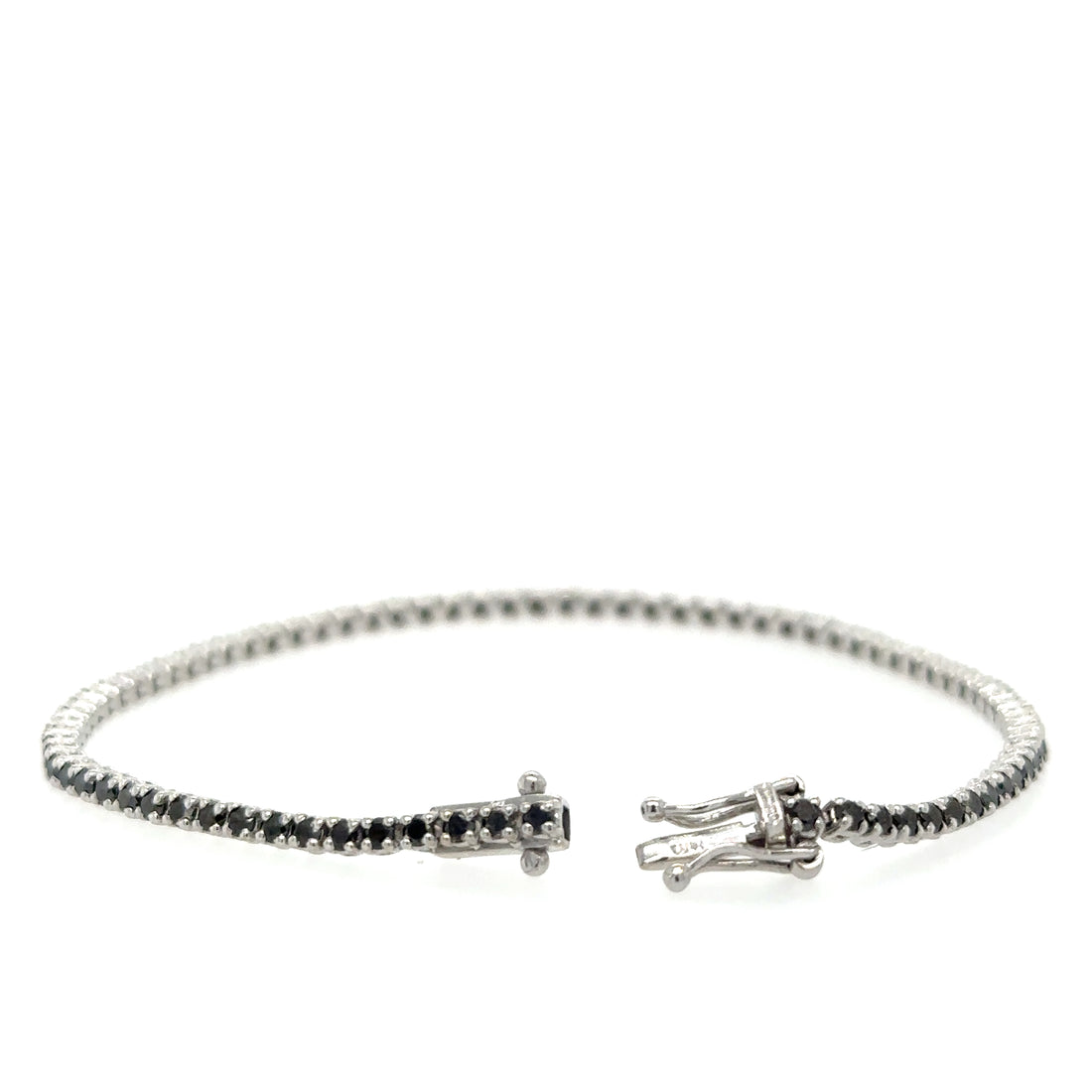 White Gold Black Diamond Bracelet