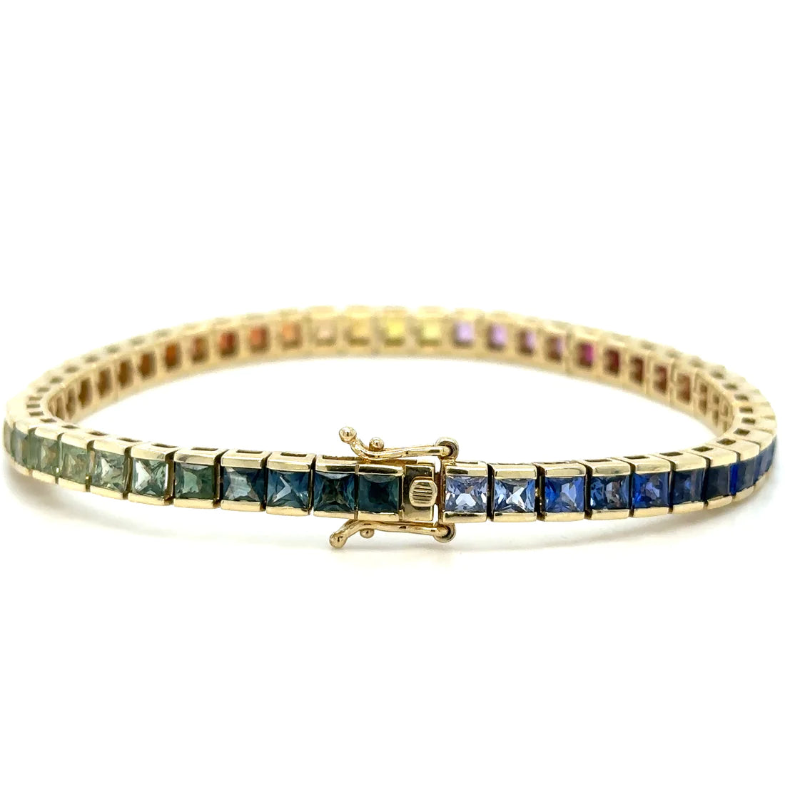 14kt Yellow Gold Multi Sapphire Bracelet