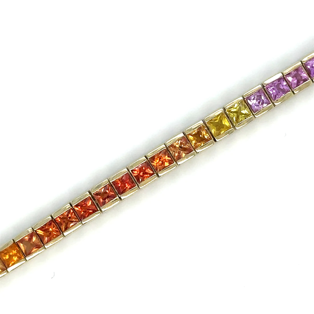 14kt Yellow Gold Multi Sapphire Bracelet