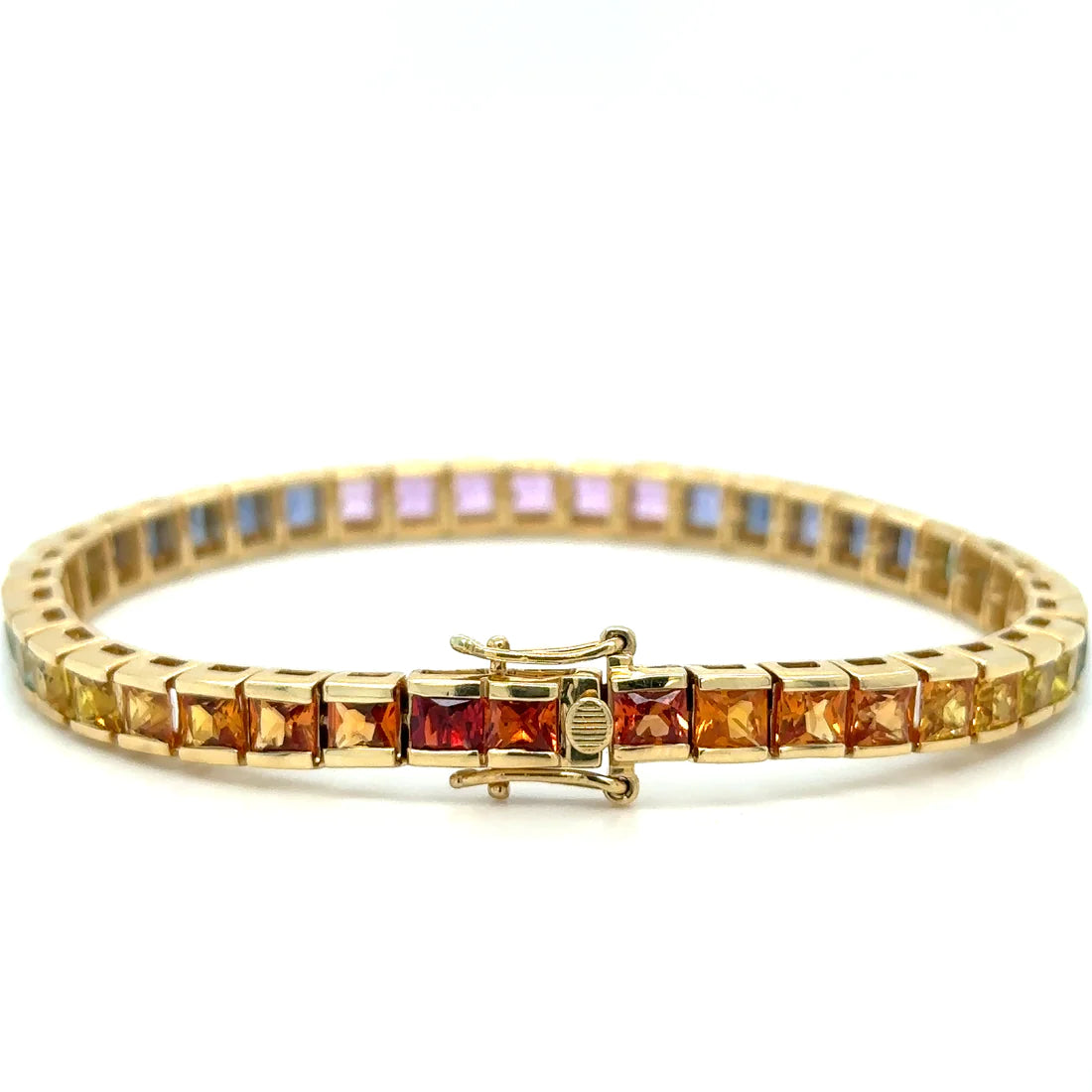14kt Yellow Gold Multi Sapphire Bracelet