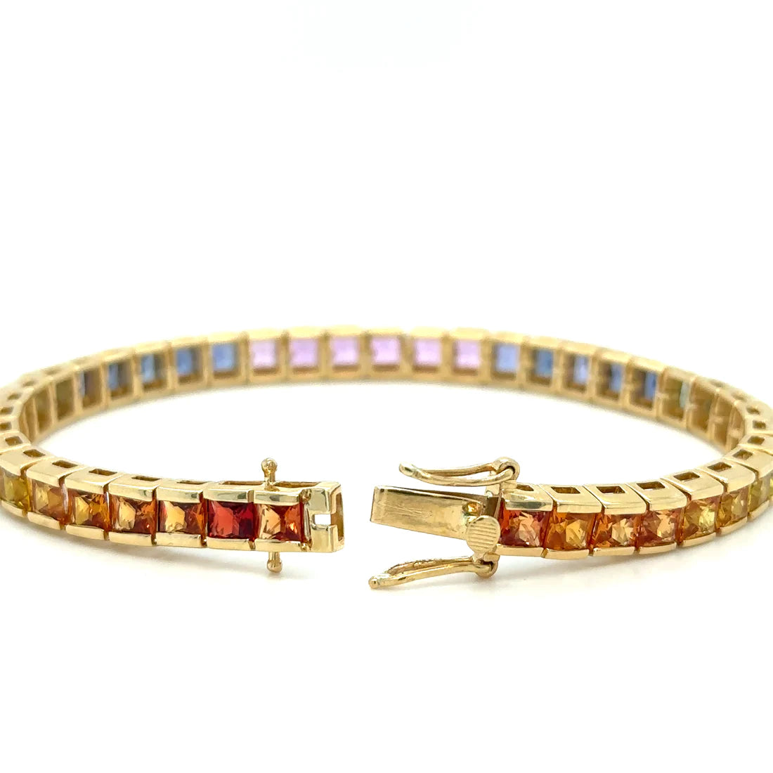 14kt Yellow Gold Multi Sapphire Bracelet