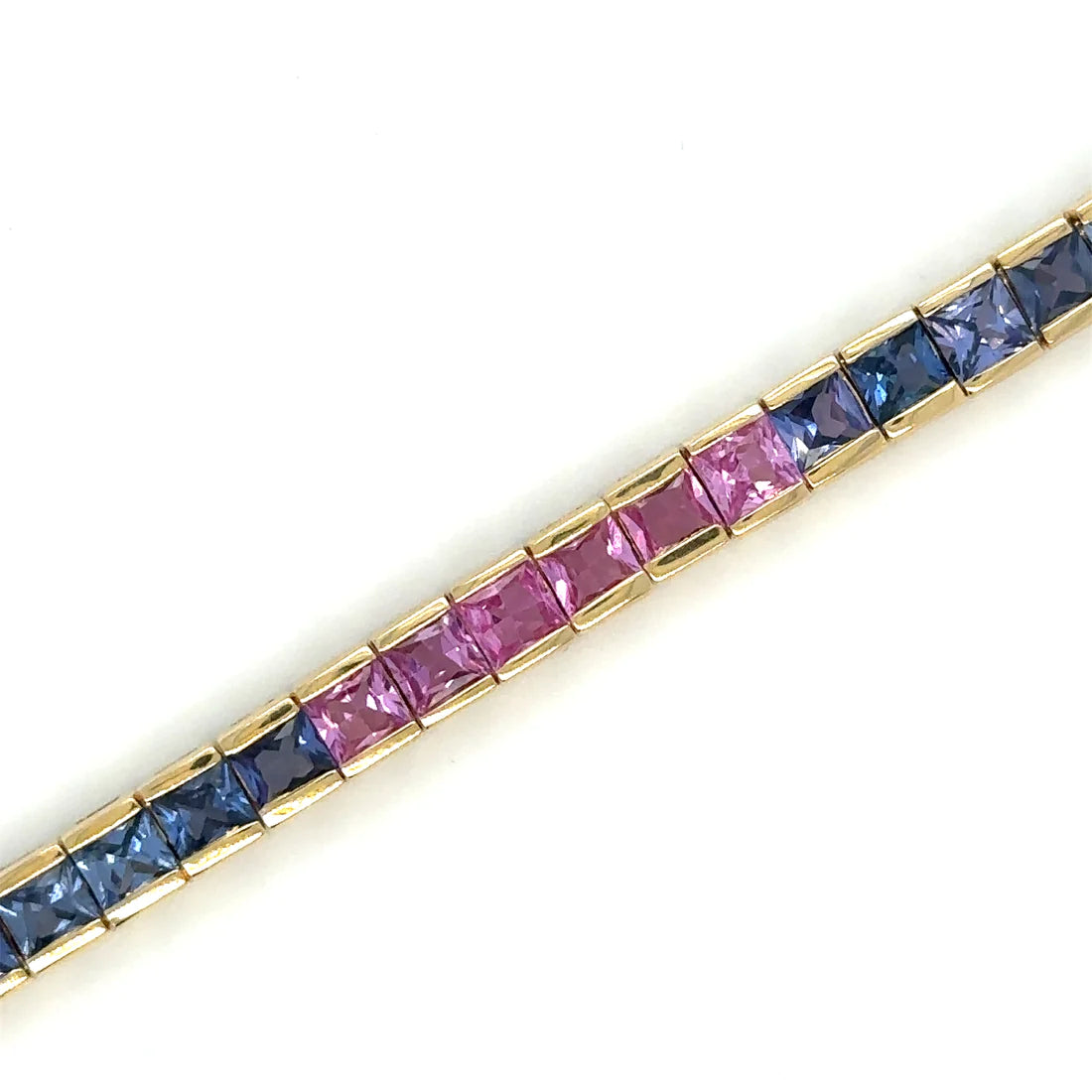 14kt Yellow Gold Multi Sapphire Bracelet