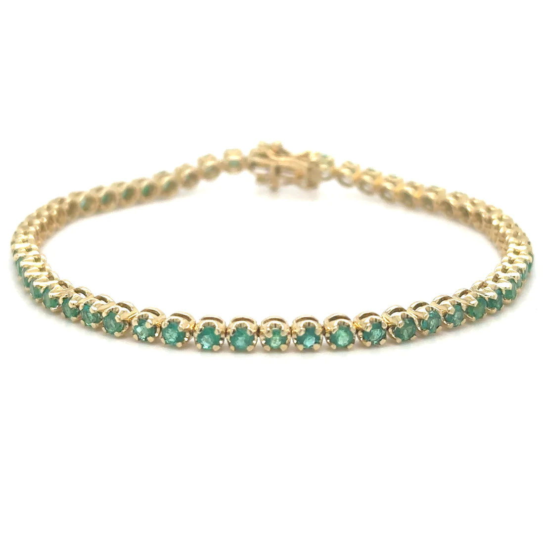 14kt Yellow Gold Emerald Bracelet