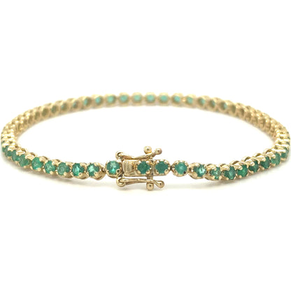 14kt Yellow Gold Emerald Bracelet