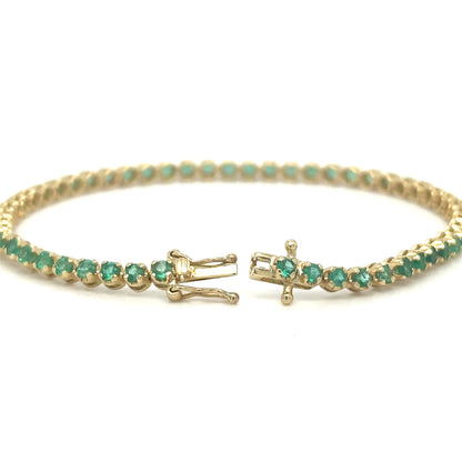 14kt Yellow Gold Emerald Bracelet