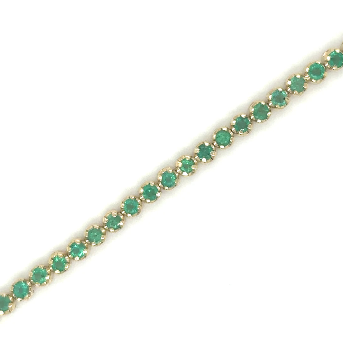 14kt Yellow Gold Emerald Bracelet