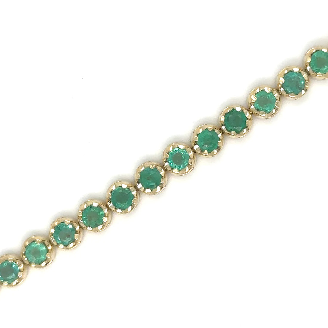 14kt Yellow Gold Emerald Bracelet