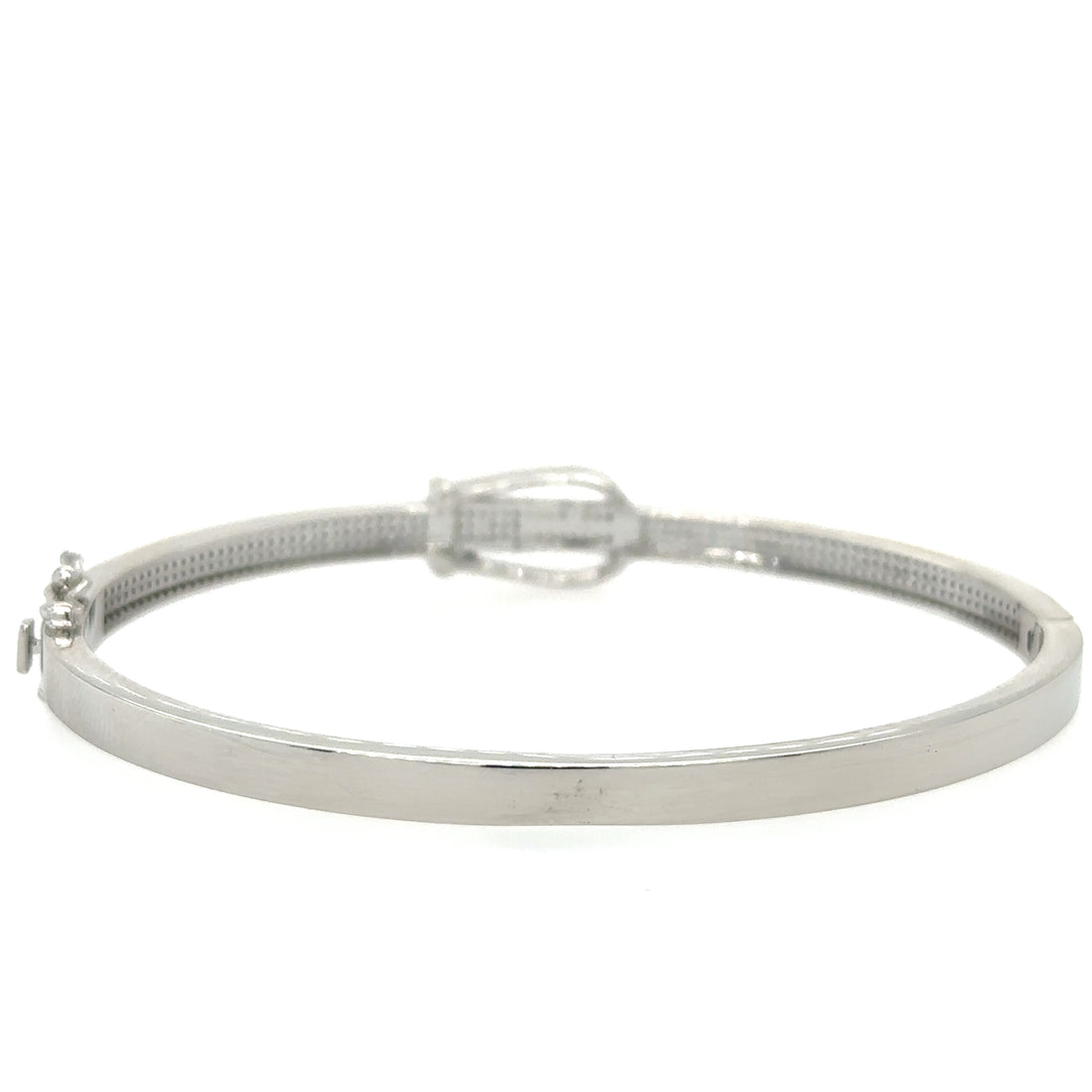 14kt White Gold Diamond Bangle