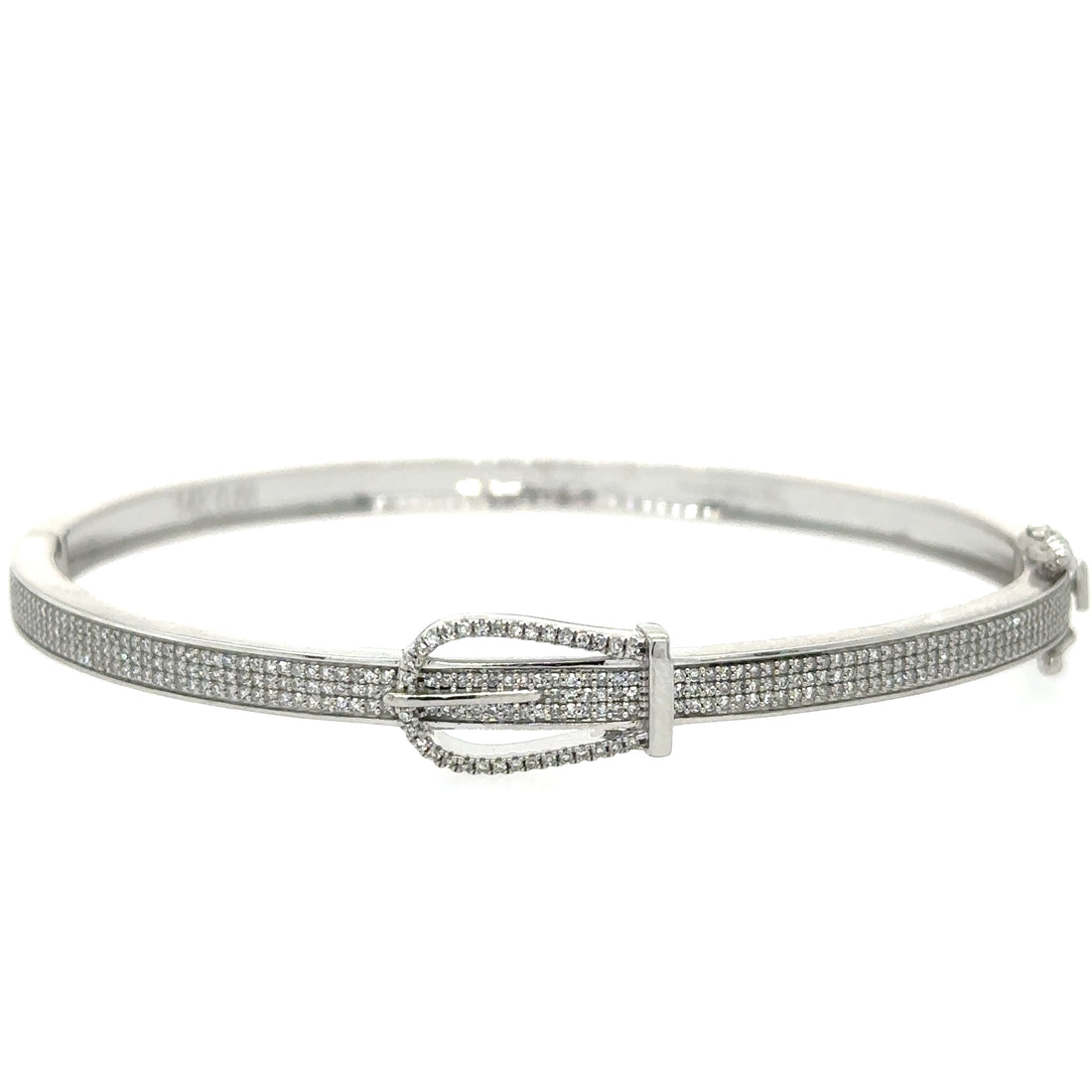 14kt White Gold Diamond Bangle