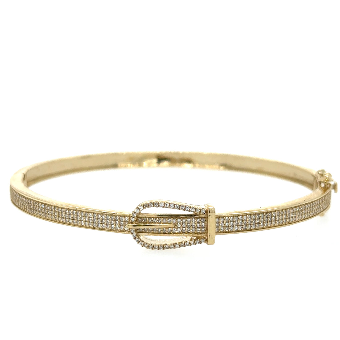 14kt Yellow Gold Diamond Bangle