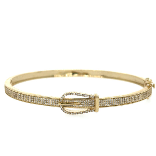 14kt Yellow Gold Diamond Bangle