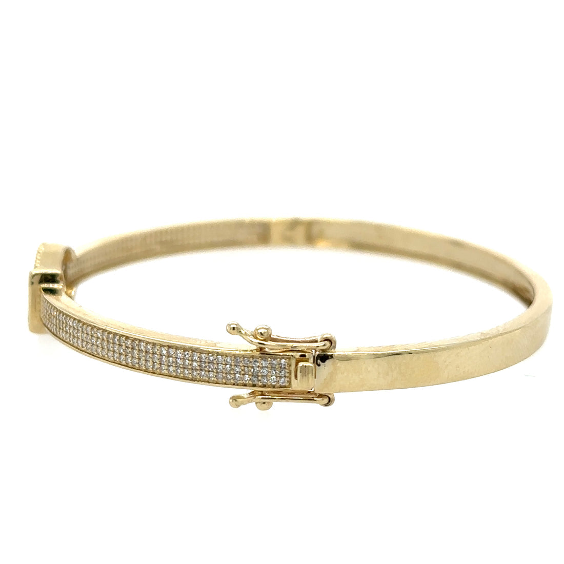 14kt Yellow Gold Diamond Bangle
