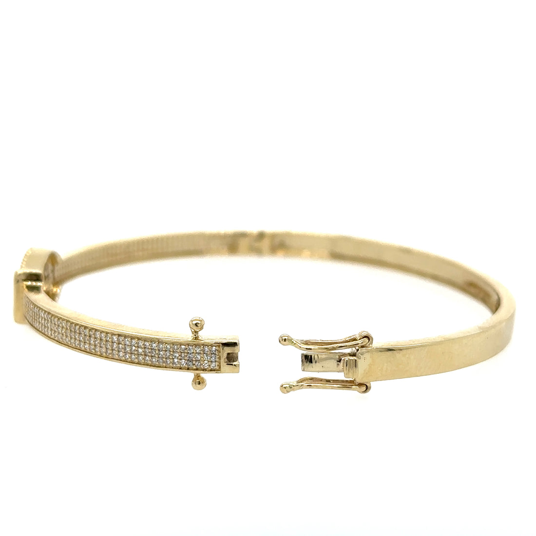 14kt Yellow Gold Diamond Bangle