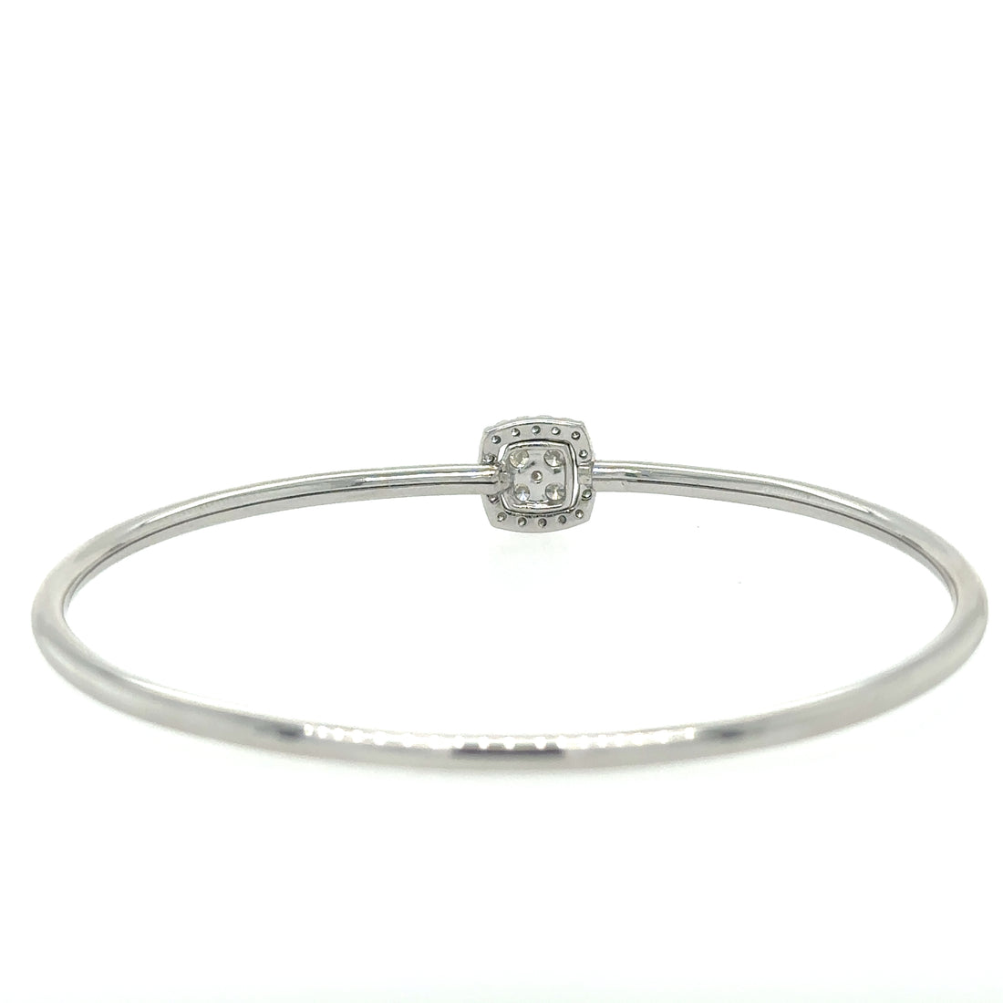 14kt White Gold Diamond Bangle