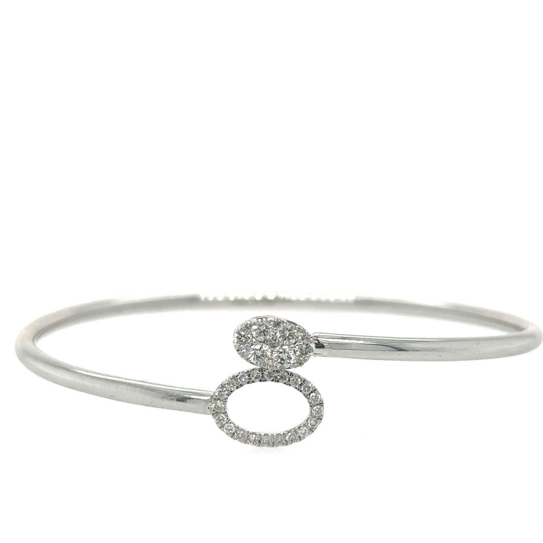14kt White Gold Diamond Bangle