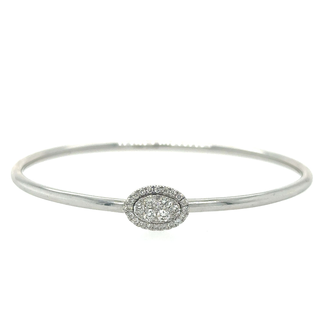 14kt White Gold Diamond Bangle