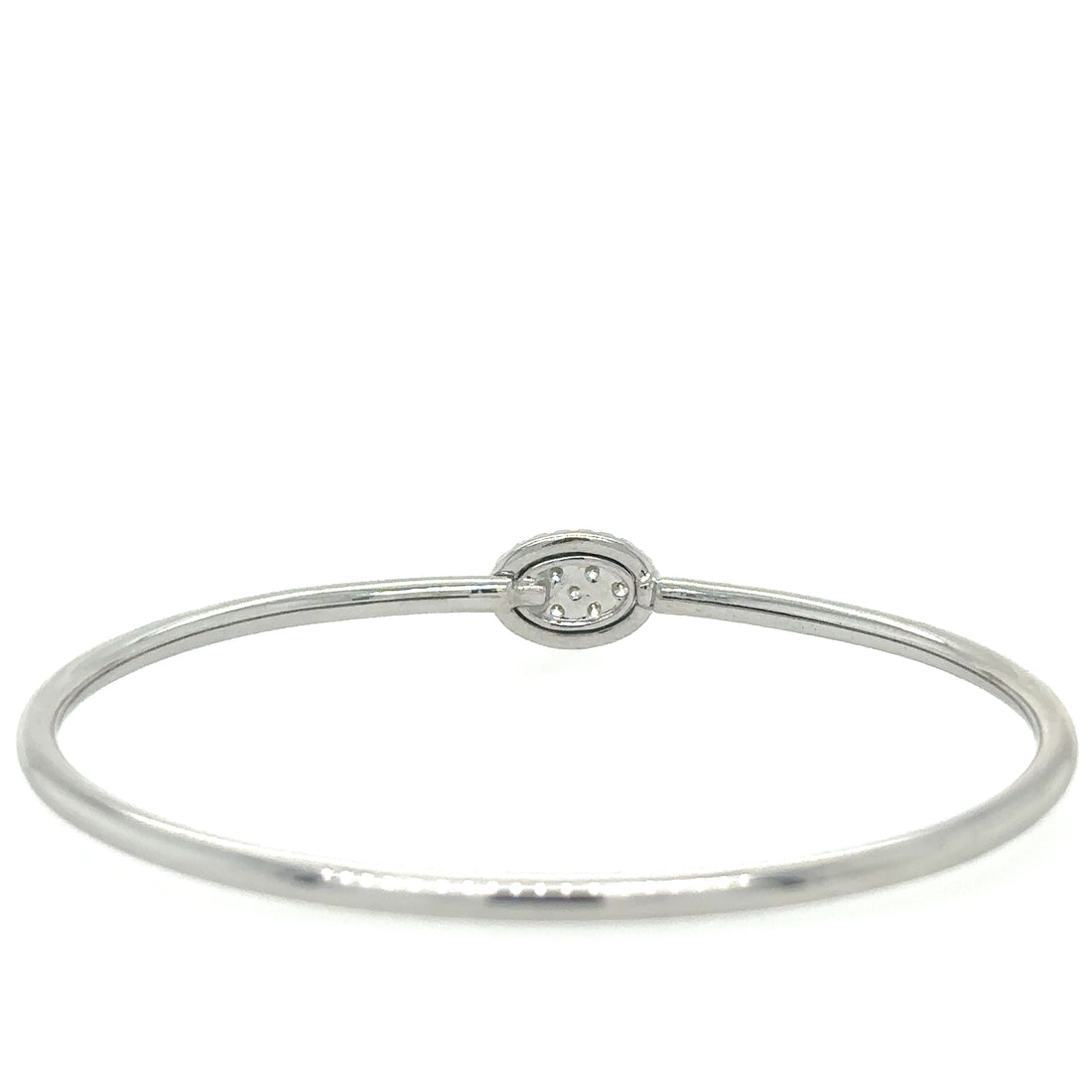 14kt White Gold Diamond Bangle