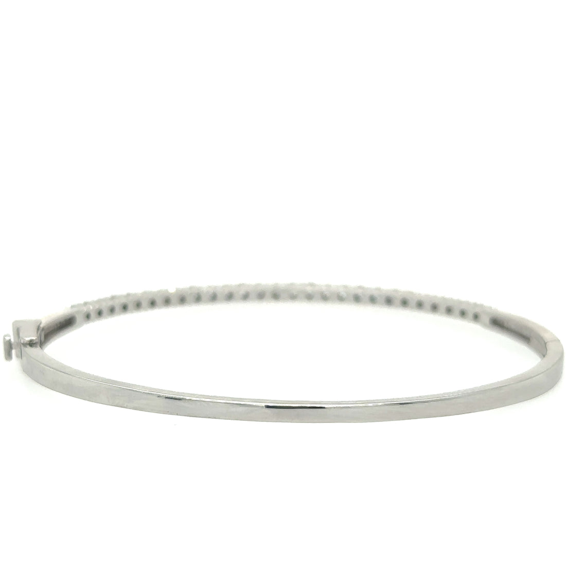 14kt White Gold Diamond Bangle