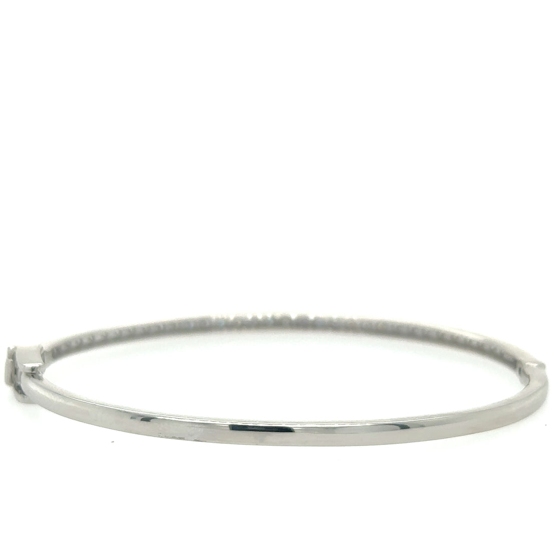 14kt White Gold Diamond Bangle