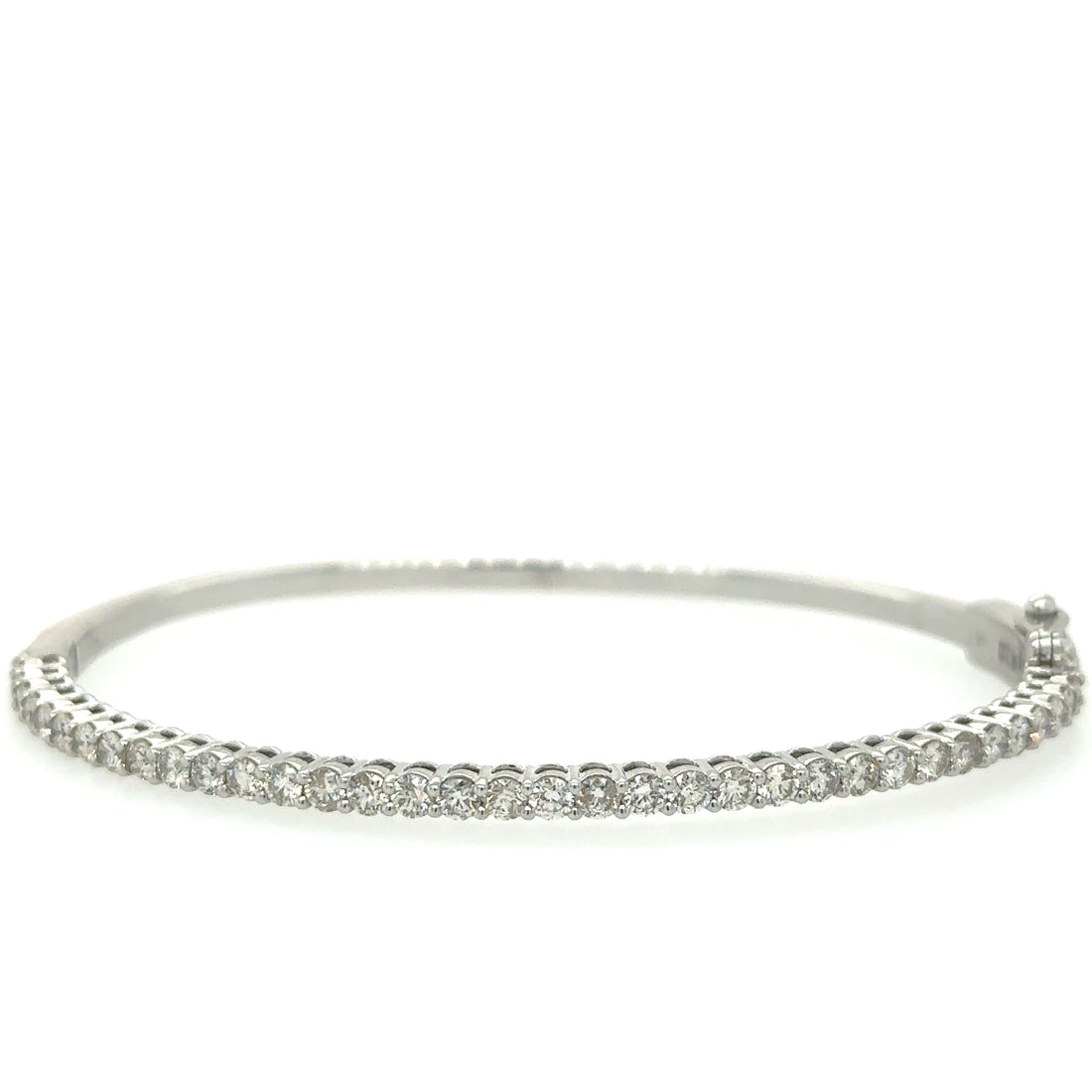 14kt White Gold Diamond Bangle