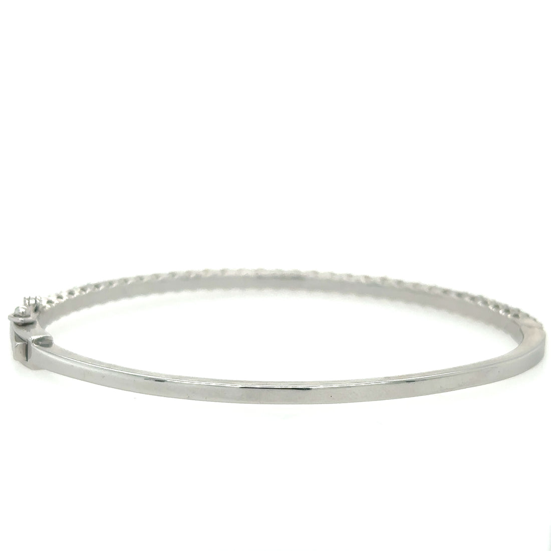 14kt White Gold Diamond Bangle