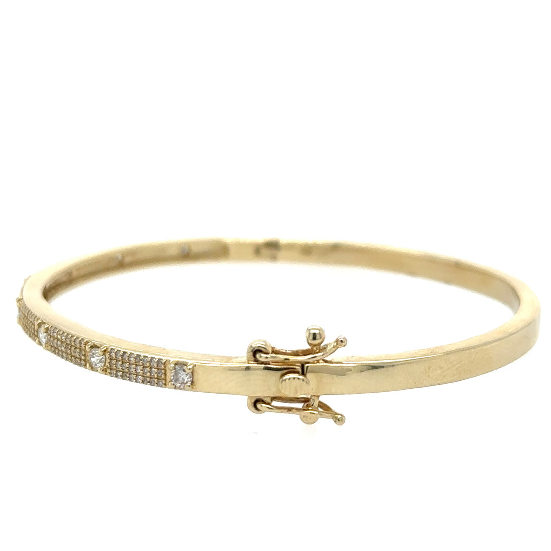 14kt Yellow Gold Diamond Bangle