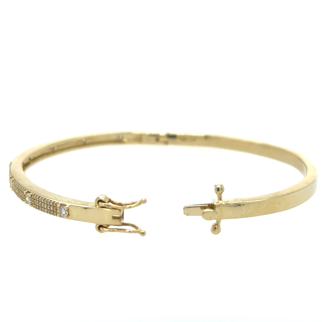 14kt Yellow Gold Diamond Bangle