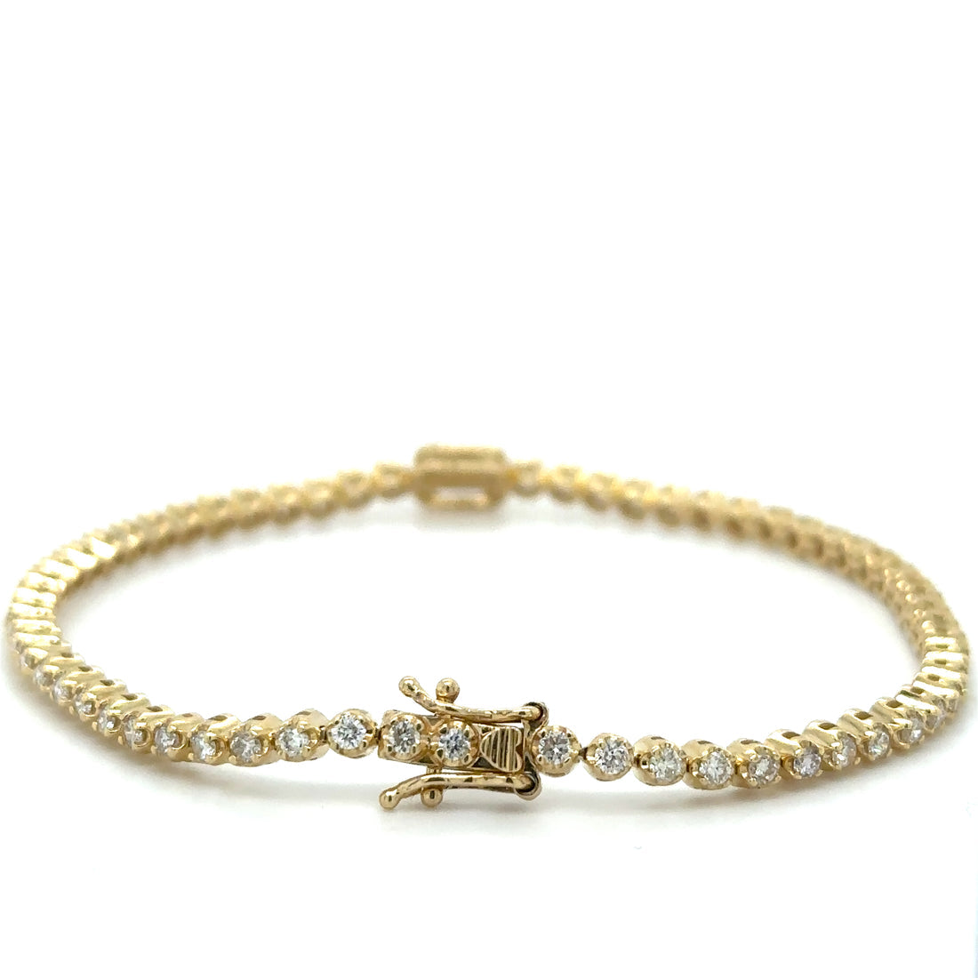 Diamond Tennis Bracelet With Baguette Diamonds