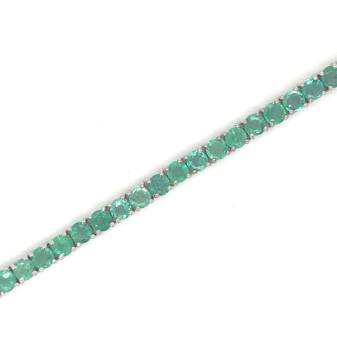 14kt White Gold Emerald Bracelet