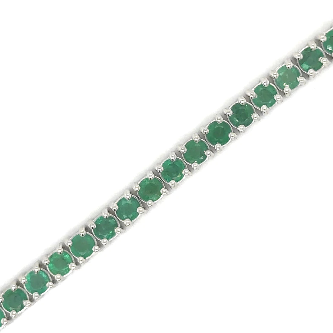 14kt White Gold Emerald Bracelet