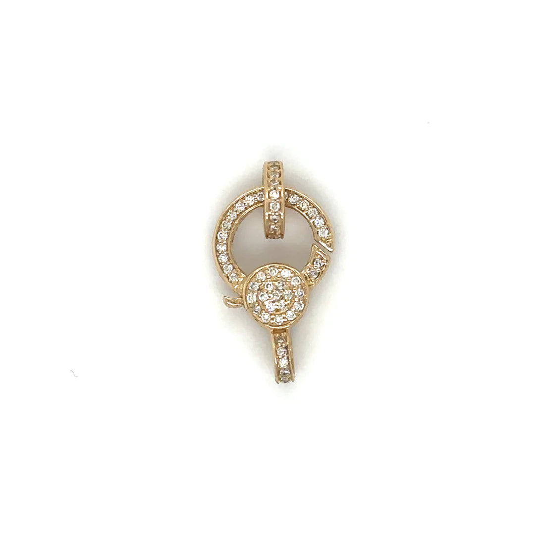 14kt Yellow Gold Lobster Lock With Diamonds