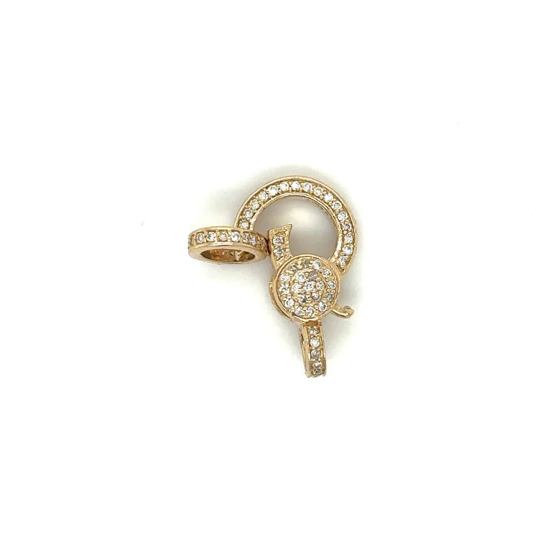 14kt Yellow Gold Lobster Lock With Diamonds