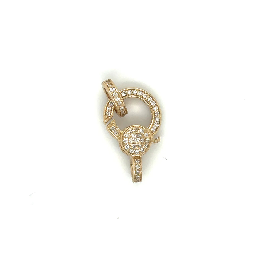 14kt Yellow Gold Lobster Lock With Diamonds
