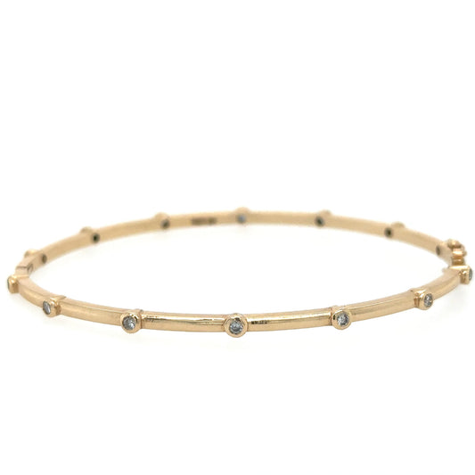 14kt Yellow Gold Diamond Bangle