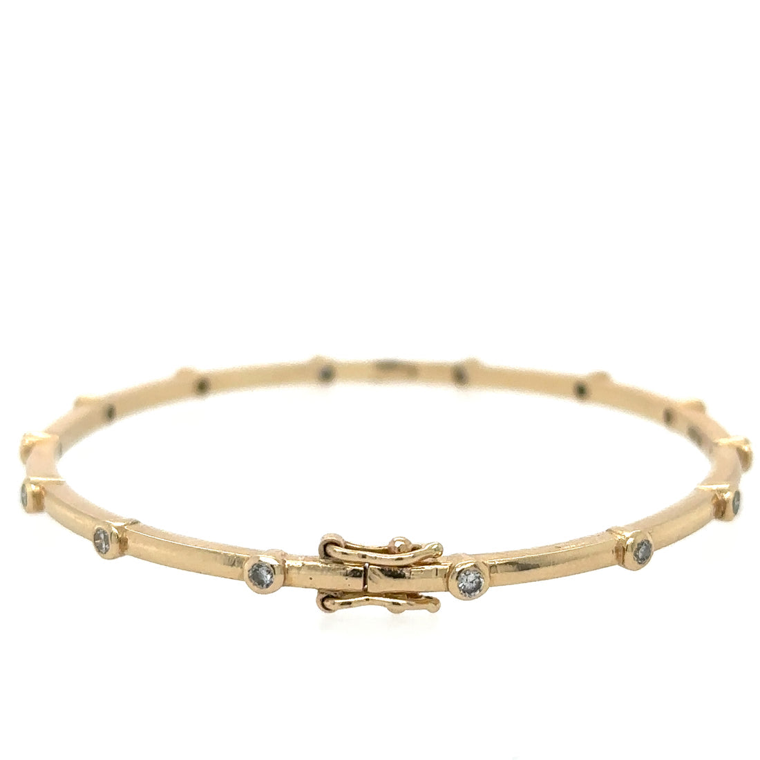 14kt Yellow Gold Diamond Bangle