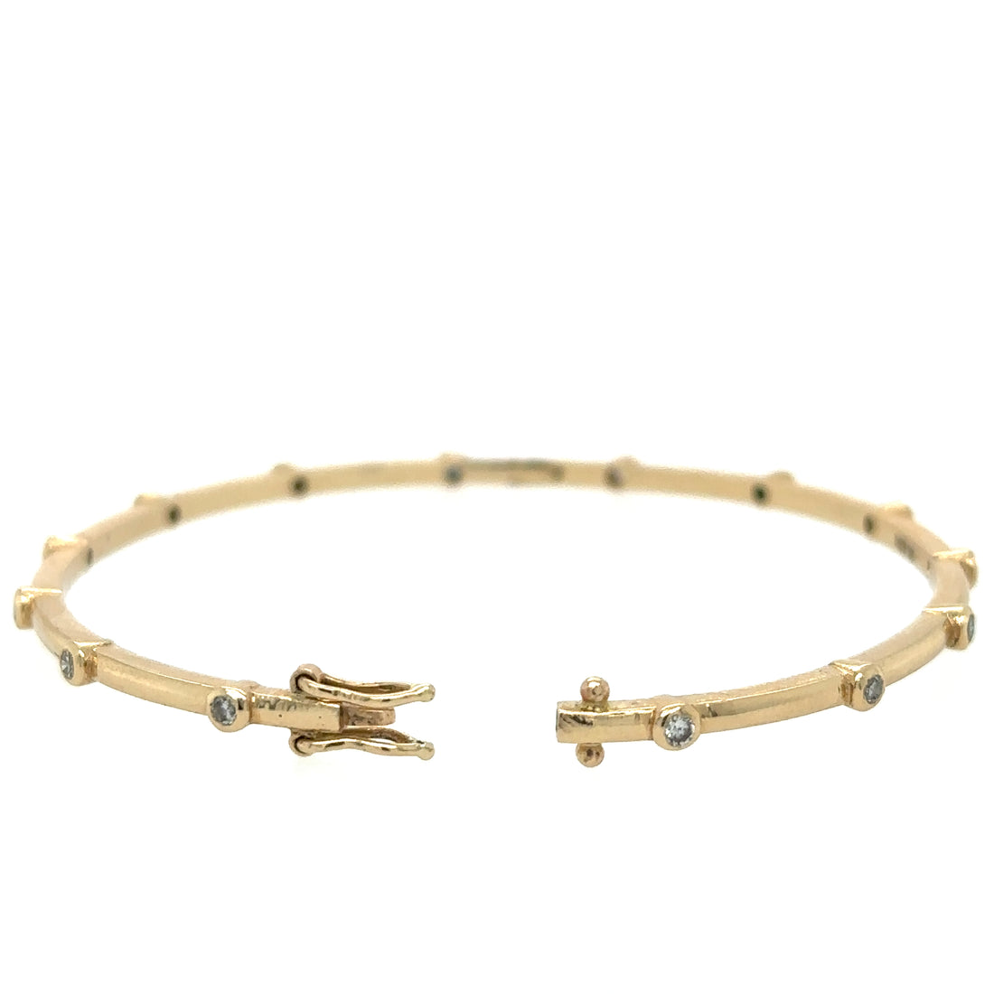 14kt Yellow Gold Diamond Bangle