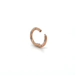14k Rose Gold Diamond Round Lock