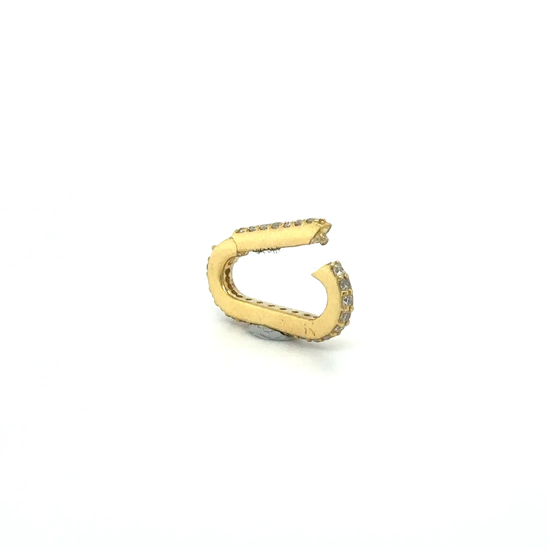 14k Yellow Gold Diamond Paperclip Lock