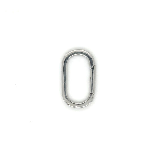 14k White Gold Paperclip Flat Lock