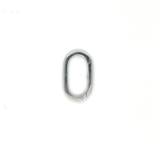 14k White Gold Paperclip Flat Lock