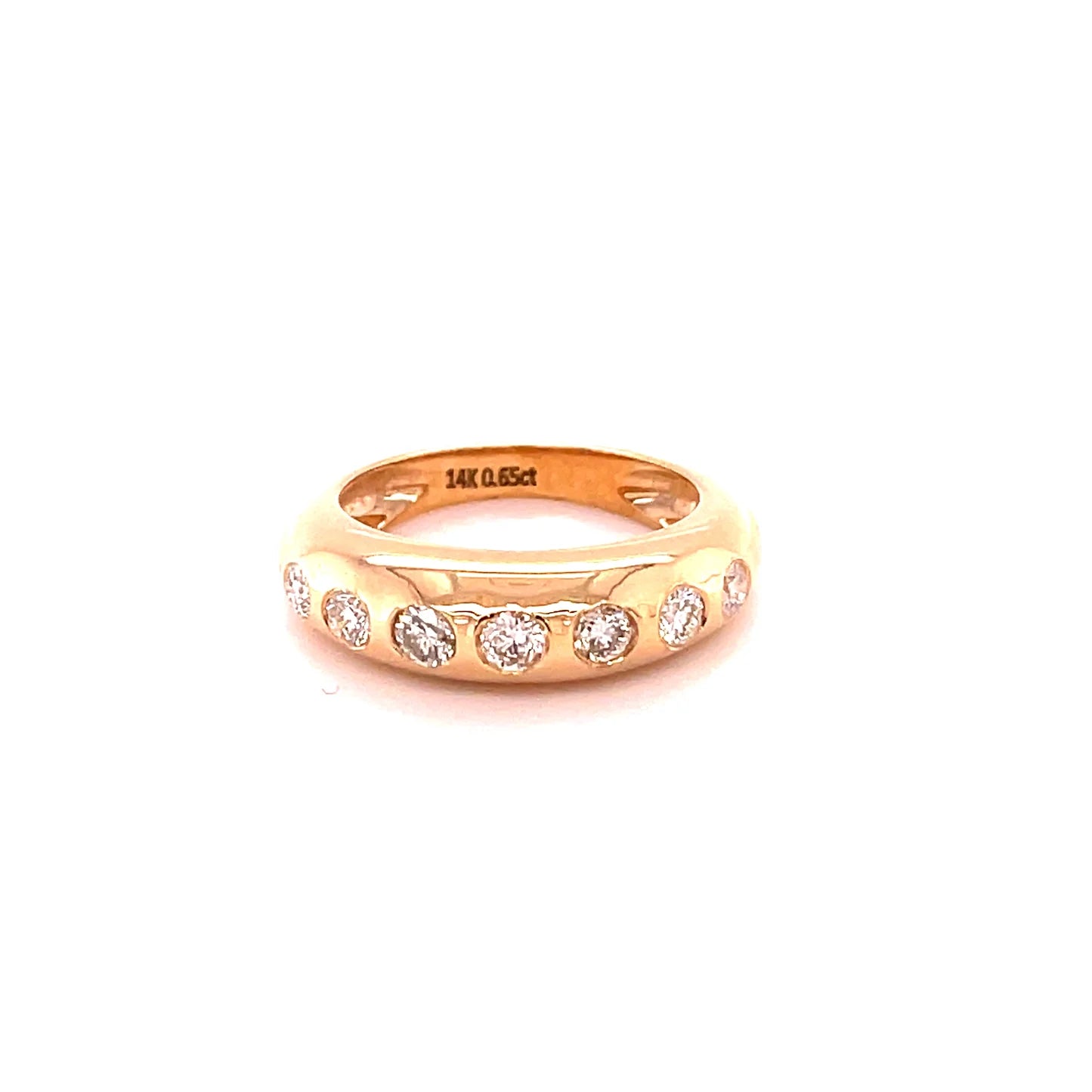 14kt Yellow Gold Diamond Dome Ring