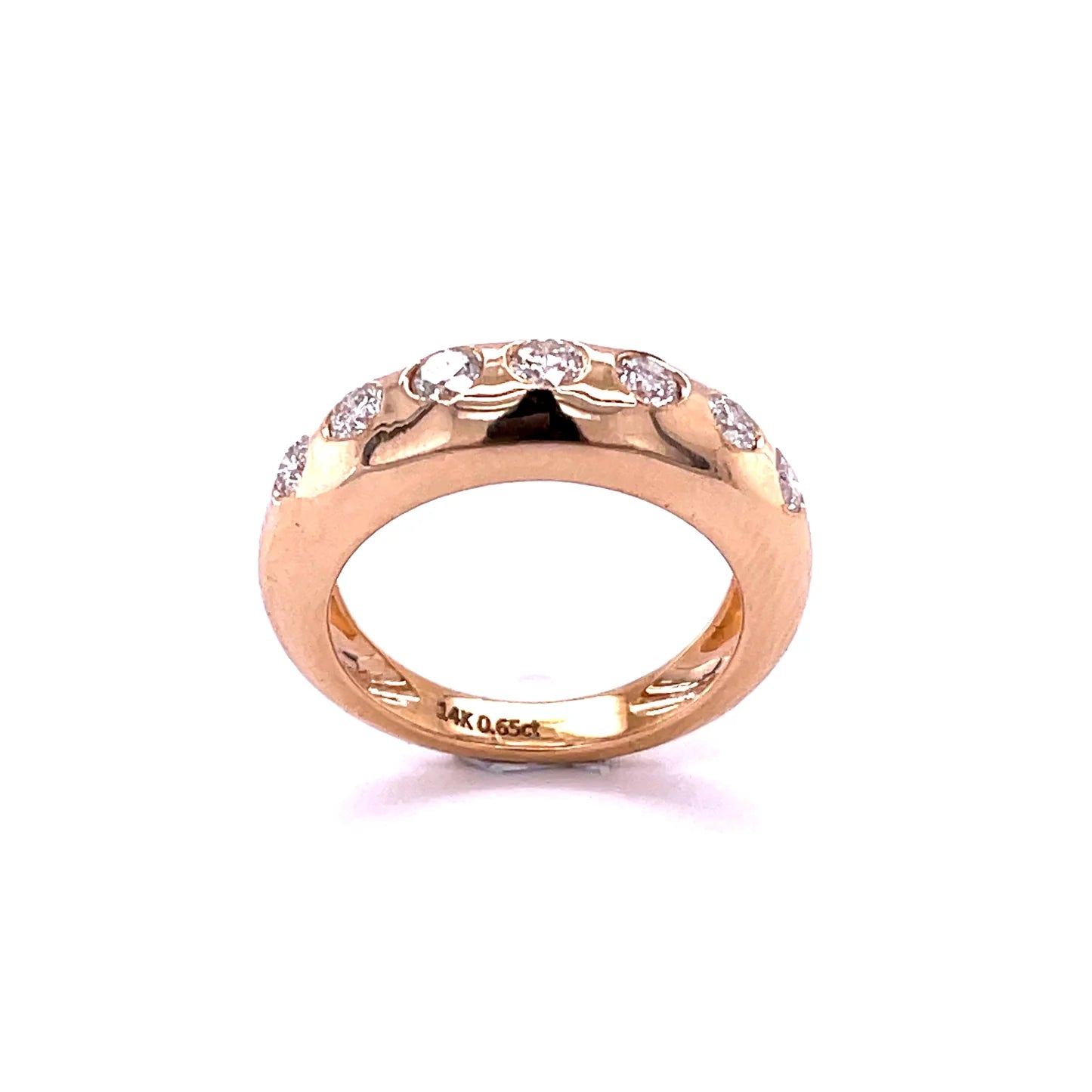 14kt Yellow Gold Diamond Dome Ring