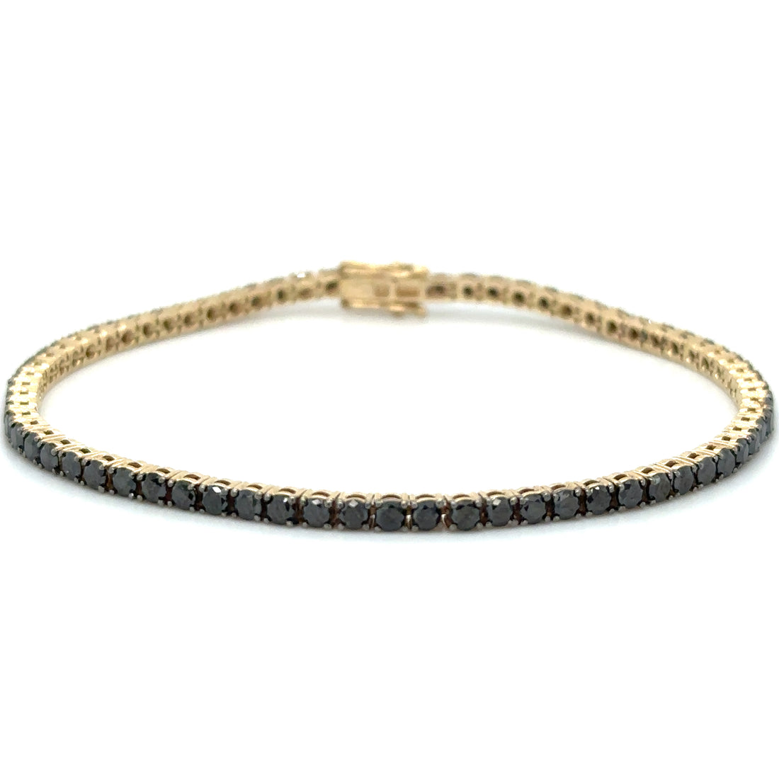 Yellow Gold Black Diamond Bracelet