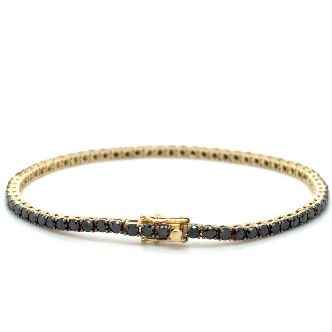 Yellow Gold Black Diamond Bracelet
