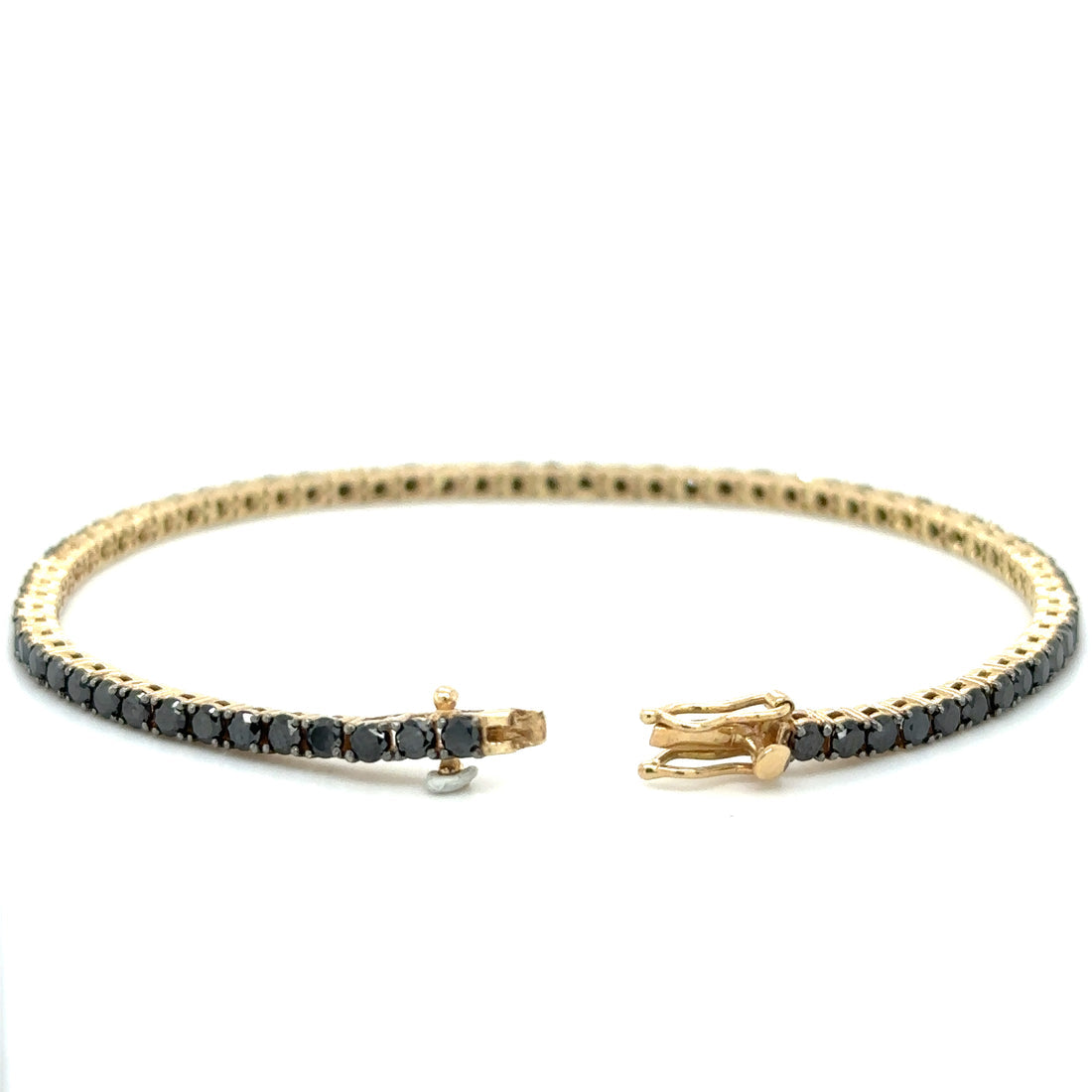 Yellow Gold Black Diamond Bracelet