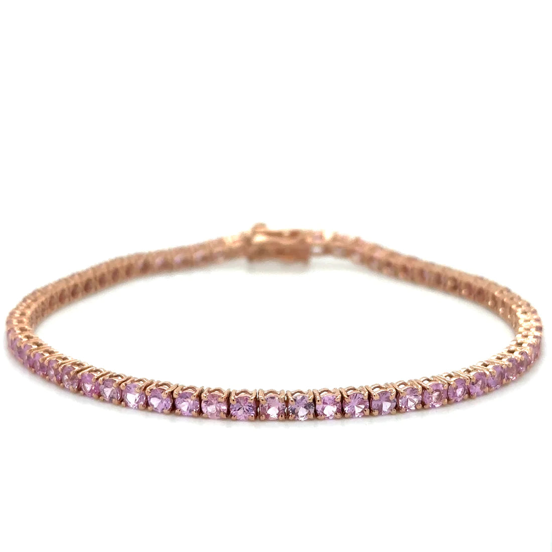 14kt Rose Gold Pink Sapphire Bracelet