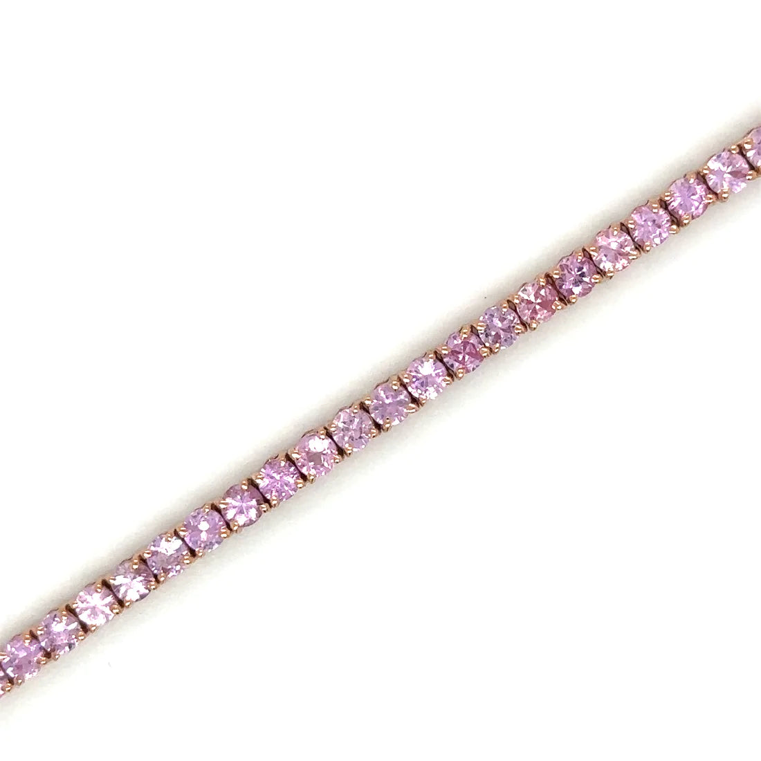 14kt Rose Gold Pink Sapphire Bracelet