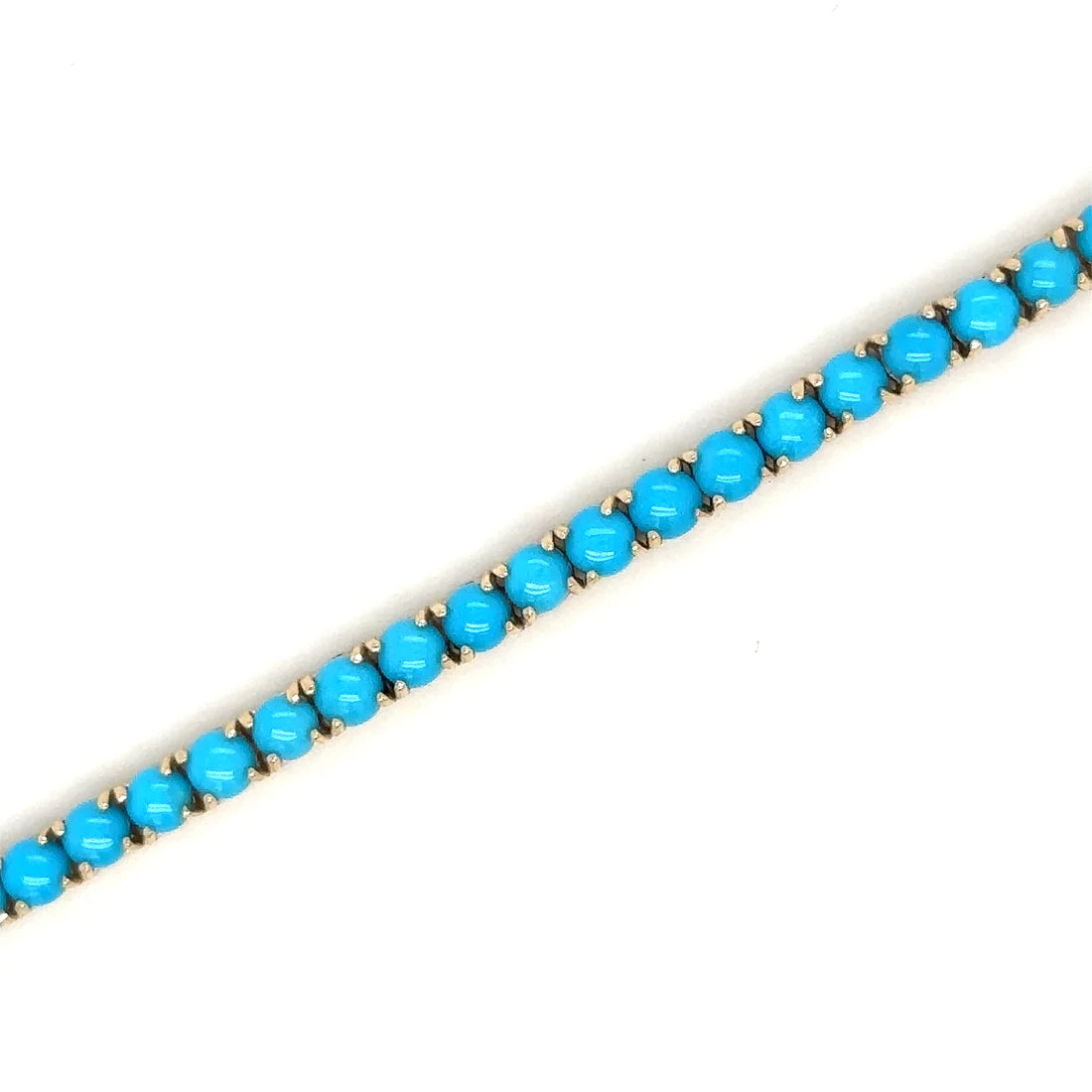 14k Yellow Gold Turquoise Bracelet