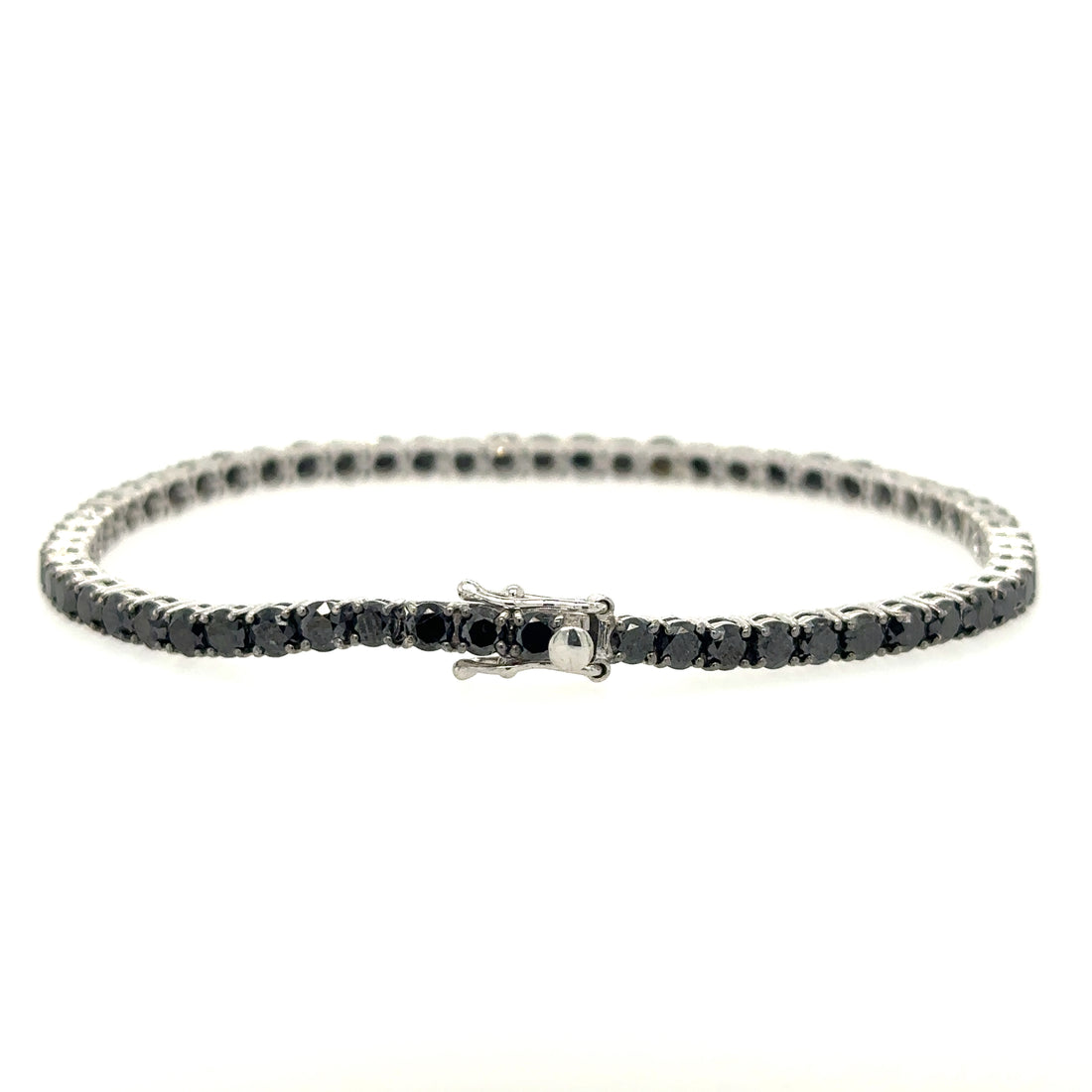 White Gold Black Diamond Bracelet