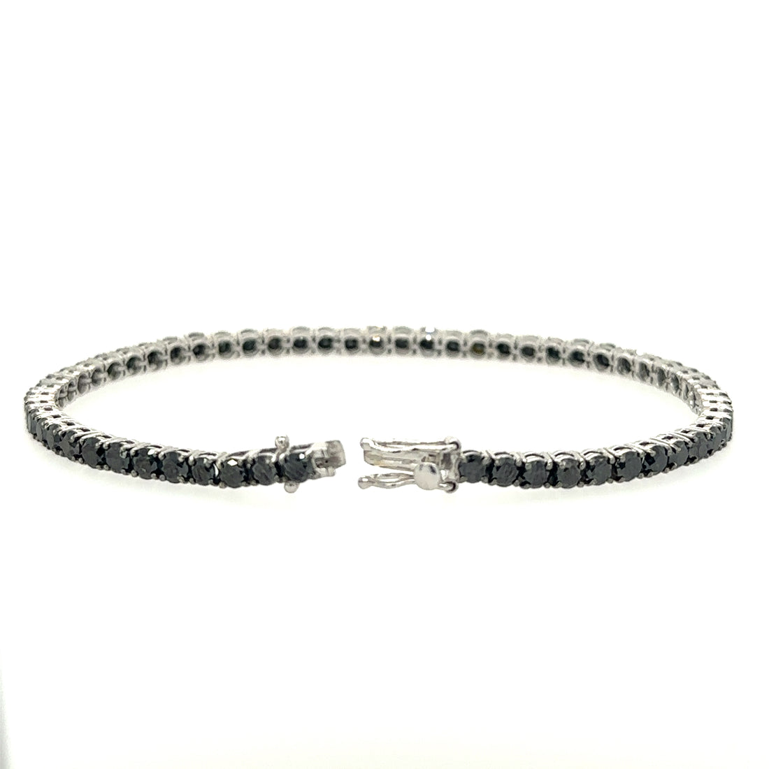 White Gold Black Diamond Bracelet